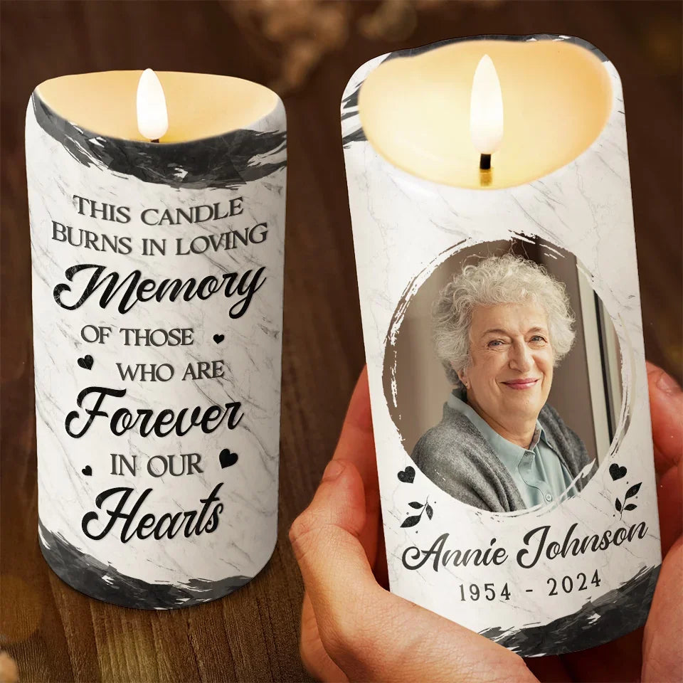 Custom Photo Your Love Will Always Be Our Guide - Memorial Personalized Custom LED Candle - Sympathy Gift, Christmas Gift For Family Members
