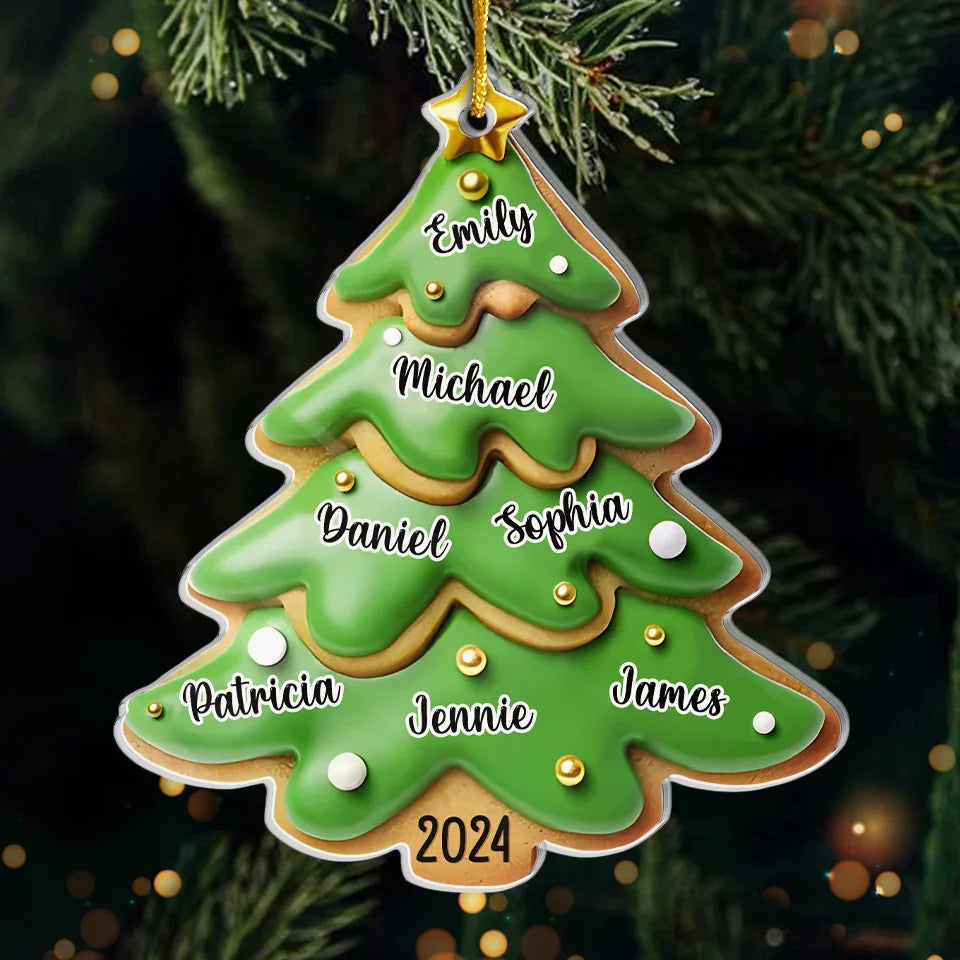 The Holidays Are A Time For Family - Family Personalized Custom 3D Inflated Effect Printed Ornament - Acrylic Custom Shaped - Christmas Gift For Family Members