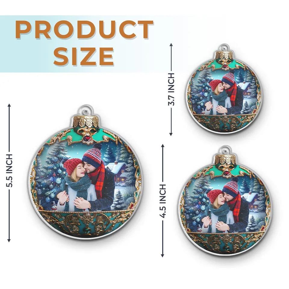 Custom Photo The Love We Share Is The Best Present Of All - Couple Personalized Custom Ornament - Acrylic Custom Shaped - Christmas Gift For Husband Wife, Anniversary