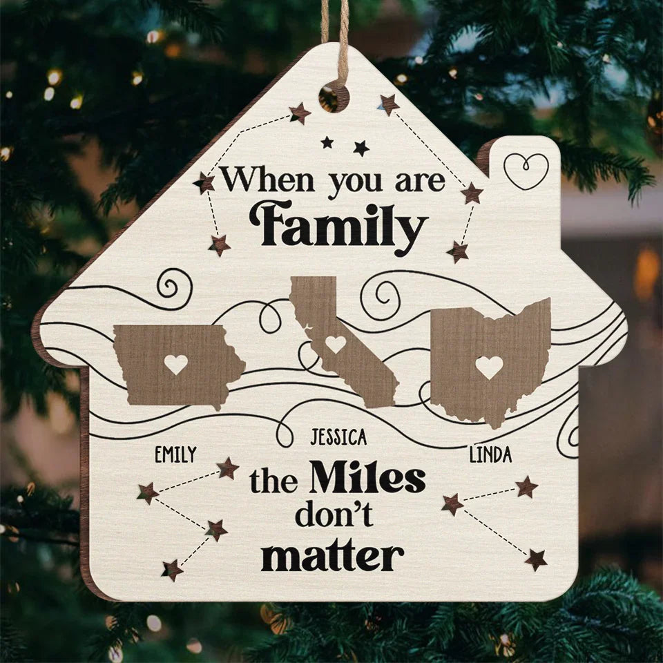 Home Is Where The Family Gathers And Love Grows - Family Personalized Custom Ornament - Wood Custom Shaped - Christmas Gift For Family Members, Siblings, Brothers, Sisters
