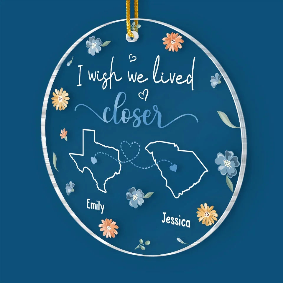 Even Though We're Apart, We Still Look For Each Other - Bestie Personalized Custom Ornament - Acrylic Custom Shaped - Christmas Gift For Best Friends, BFF, Sisters