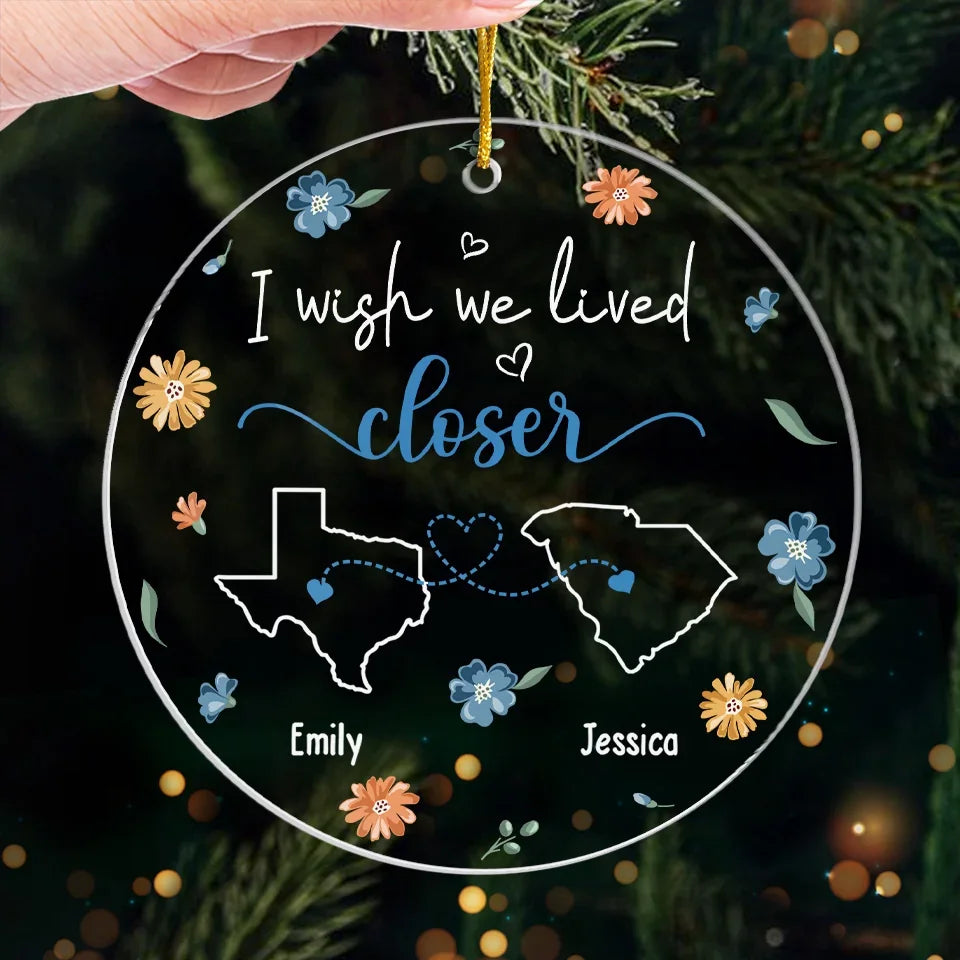 Even Though We're Apart, We Still Look For Each Other - Bestie Personalized Custom Ornament - Acrylic Custom Shaped - Christmas Gift For Best Friends, BFF, Sisters