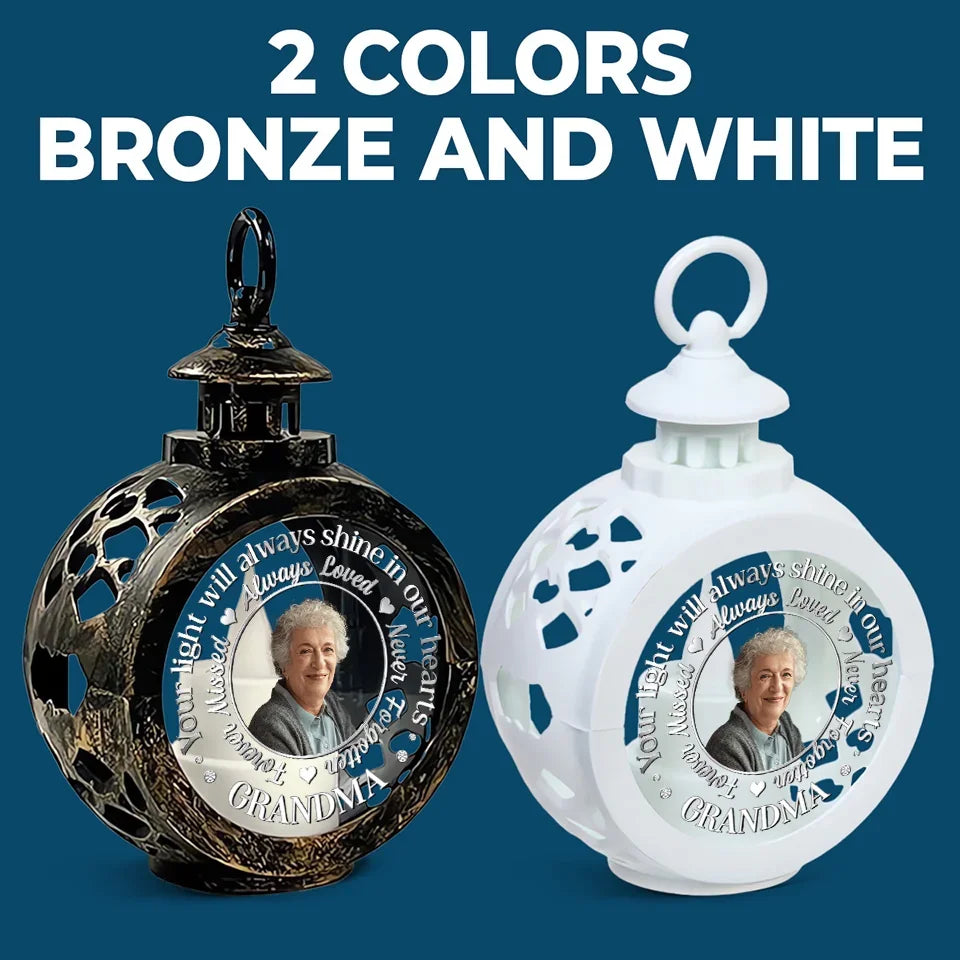 Custom Photo Your Memory Warms Our Hearts - Memorial Personalized Custom Candlelight Lantern Ornament - Sympathy Gift, Christmas Gift For Family Members
