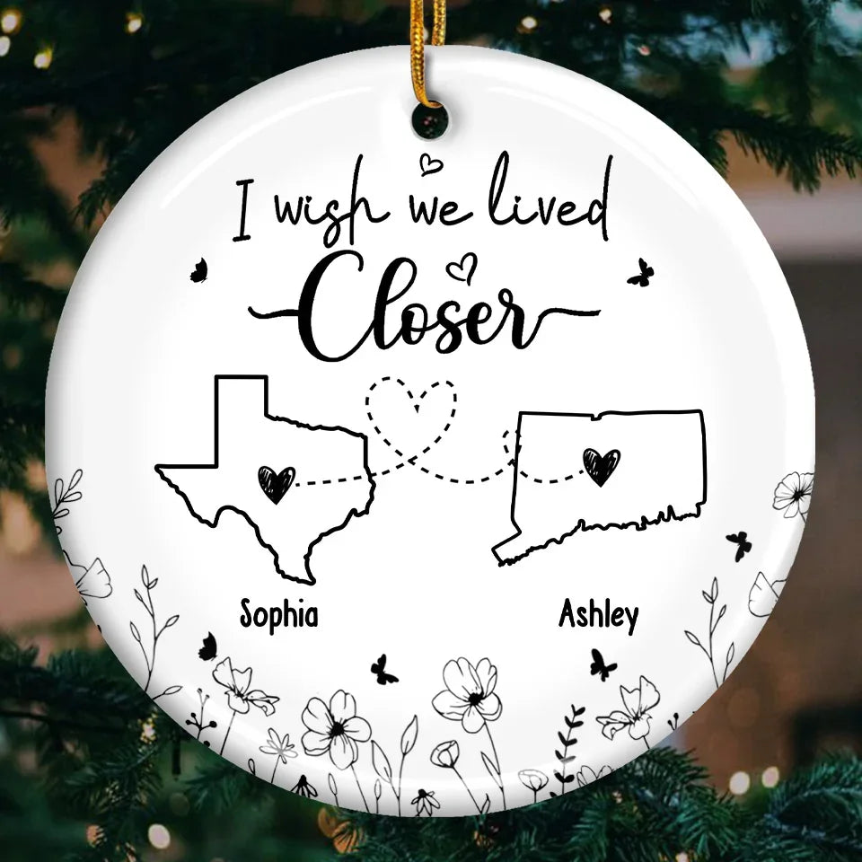 Forever Grateful For A Friend Like You - Bestie Personalized Custom Ornament - Ceramic Round Shaped - Christmas Gift For Best Friends, BFF, Sisters