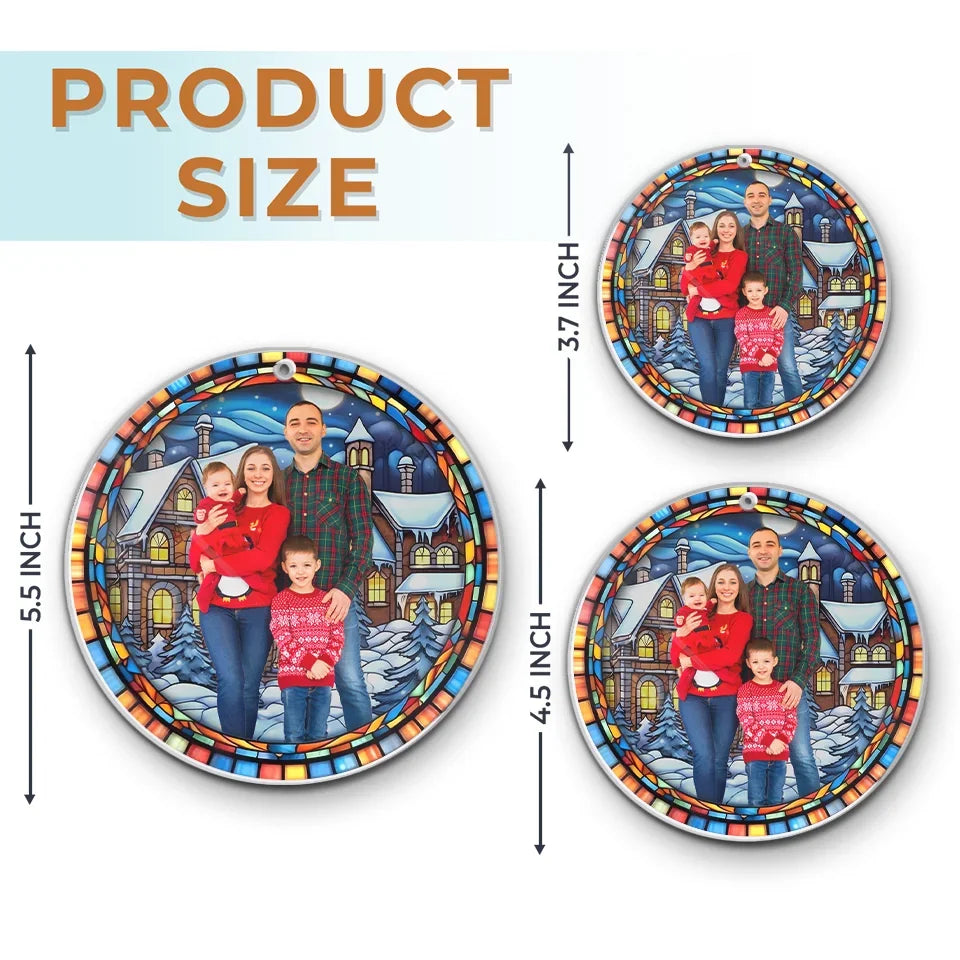 Custom Photo Love Is The Best Gift We Can Share This Season - Family Personalized Custom Ornament - Acrylic Custom Shaped - Christmas Gift For Family Members