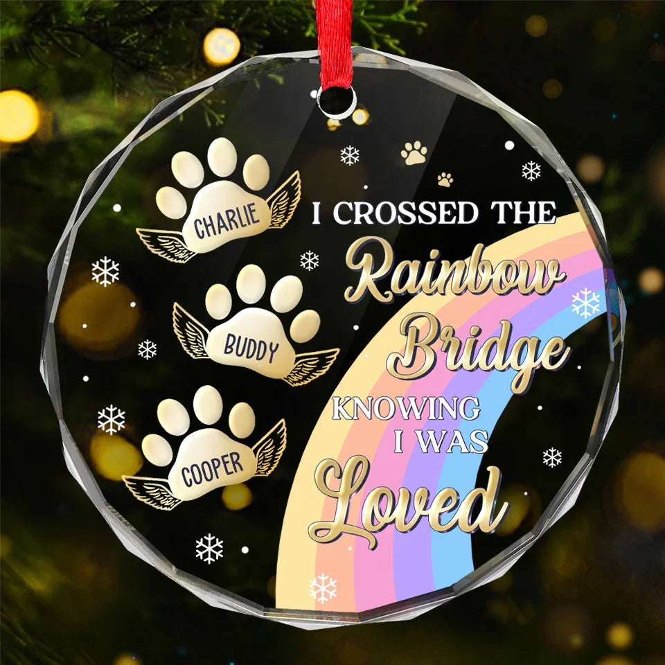 Forever In My Heart, Especially This Christmas - Memorial Personalized Custom Circle Glass Ornament - Sympathy Gift, Christmas Gift For Pet Owners, Pet Lovers