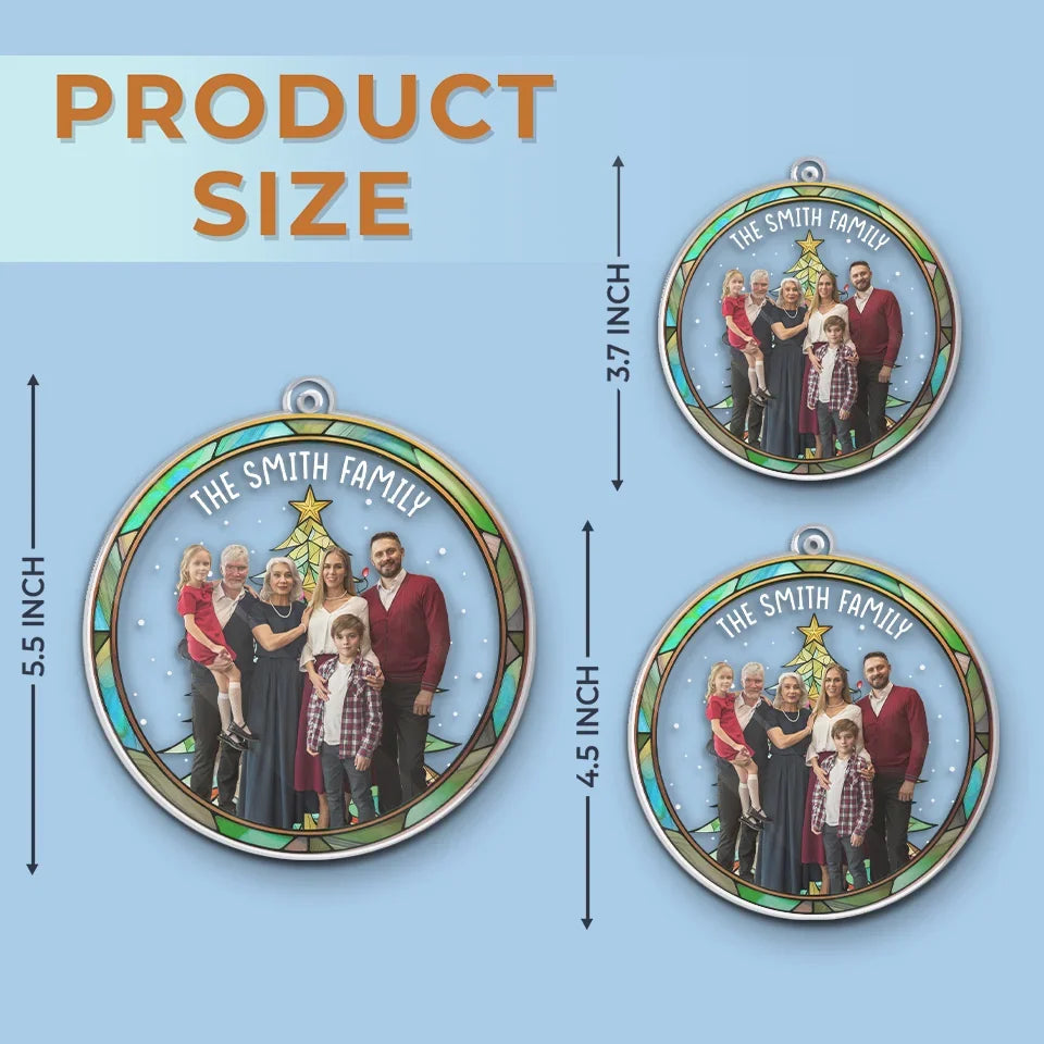 Custom Photo We Are Here Together - Family Personalized Custom Ornament - Acrylic Custom Shaped - Christmas Gift For Family Members
