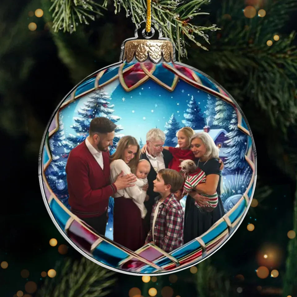 Custom Photo Christmas Good Cheer Is Found With Family - Family Personalized Custom Ornament - Wood Custom Shaped - Christmas Gift For Family Members