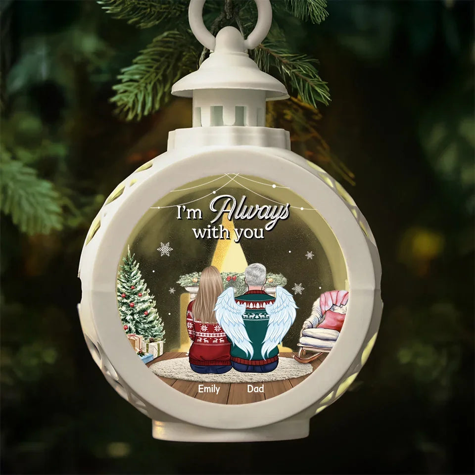 We Carry You With Us, Always In Our Hearts - Memorial Personalized Custom Candlelight Lantern Ornament - Sympathy Gift, Christmas Gift For Family Members