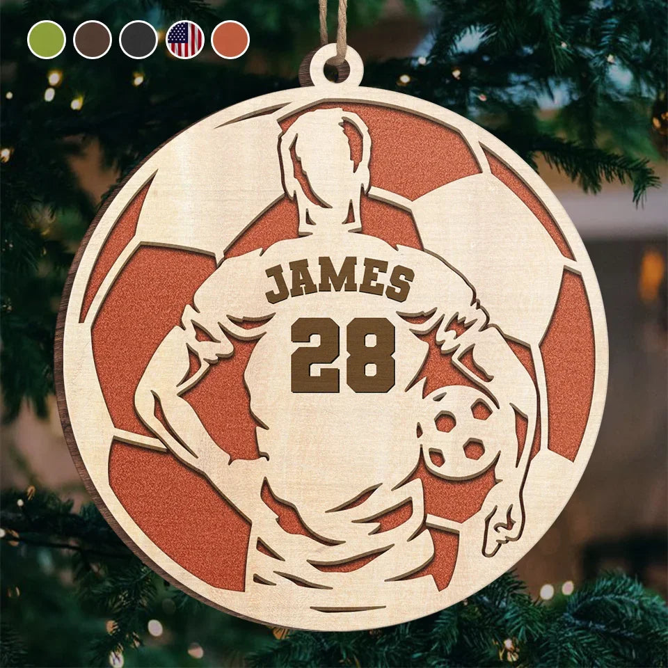 Playing With Heart Is What Sets You Apart - Personalized Custom Ornament - Wood Custom Shaped - Christmas Gift For Sport Lovers, Sport Players