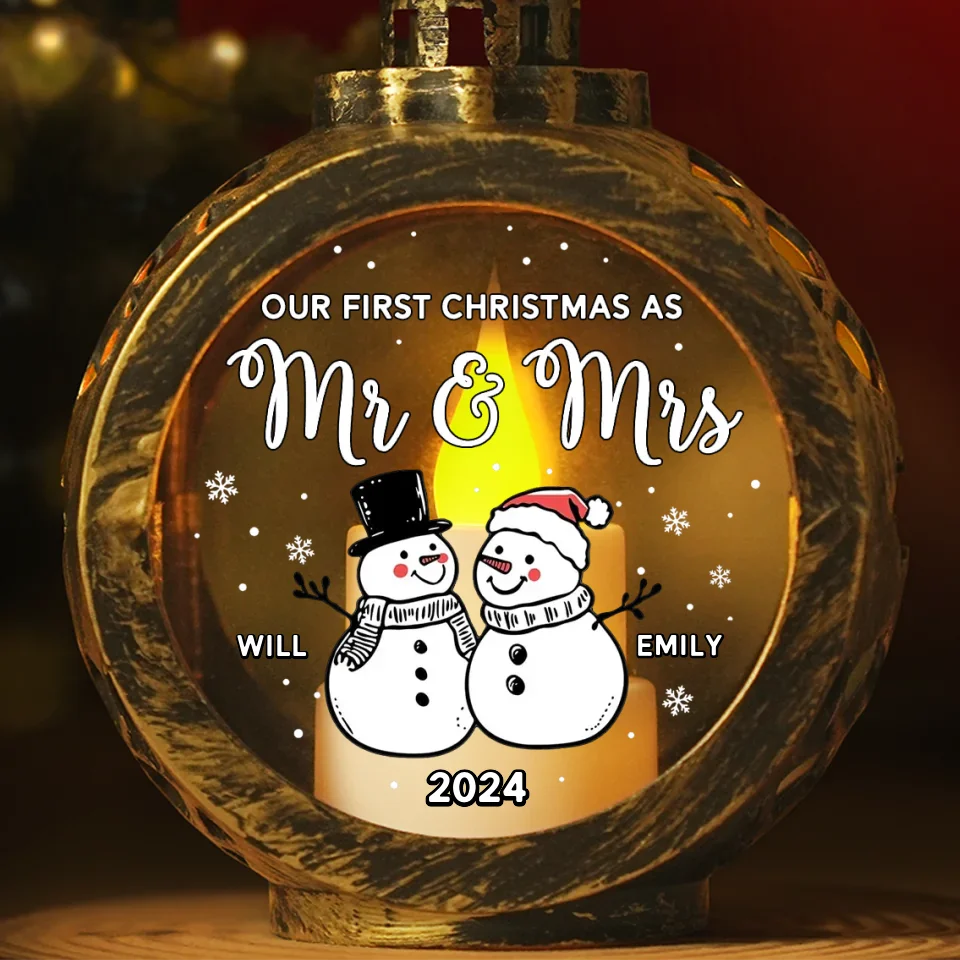 This Holiday Season, My Heart Is Full With You By My Side - Couple Personalized Custom Candlelight Lantern Ornament - Christmas Gift For Husband Wife, Anniversary, First Christmas