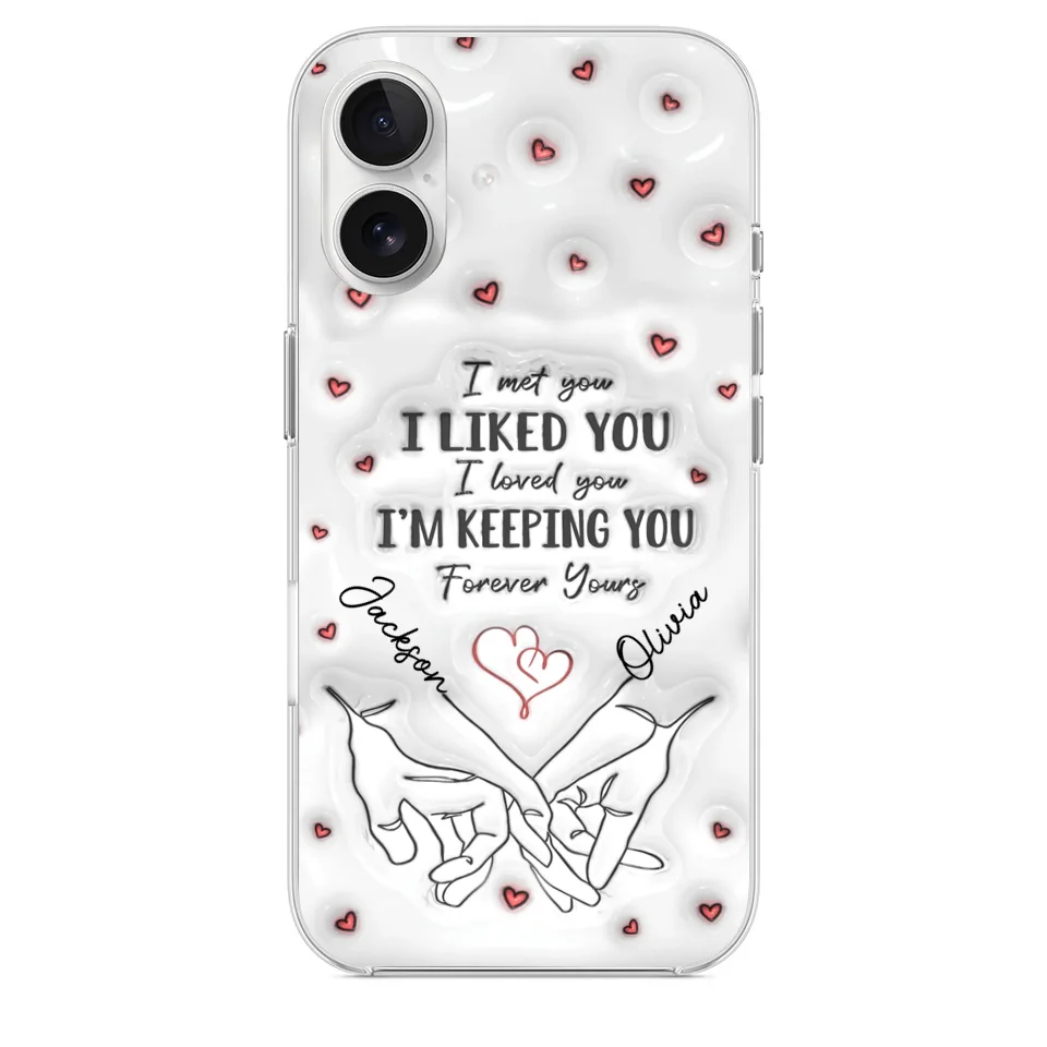 From Our First Kiss Till Our Last Breath - Couple Personalized Custom 3D Inflated Effect Printed Clear Phone Case - Gift For Husband Wife, Anniversary