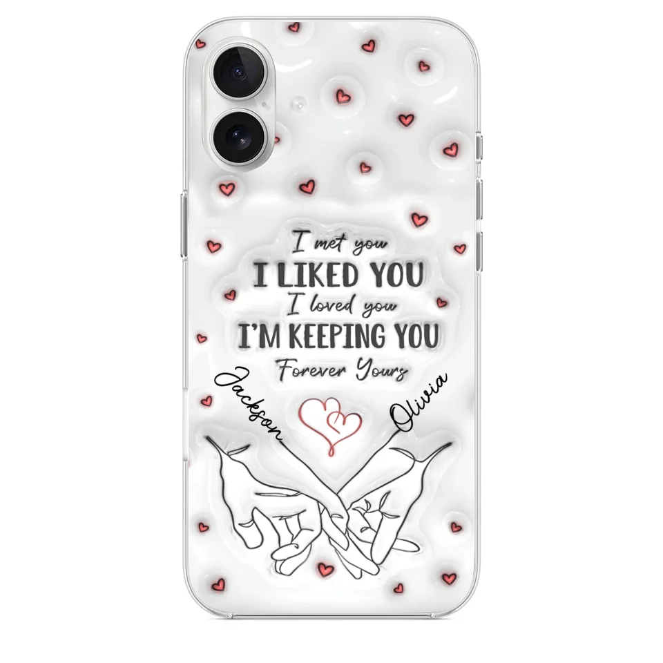 From Our First Kiss Till Our Last Breath - Couple Personalized Custom 3D Inflated Effect Printed Clear Phone Case - Gift For Husband Wife, Anniversary
