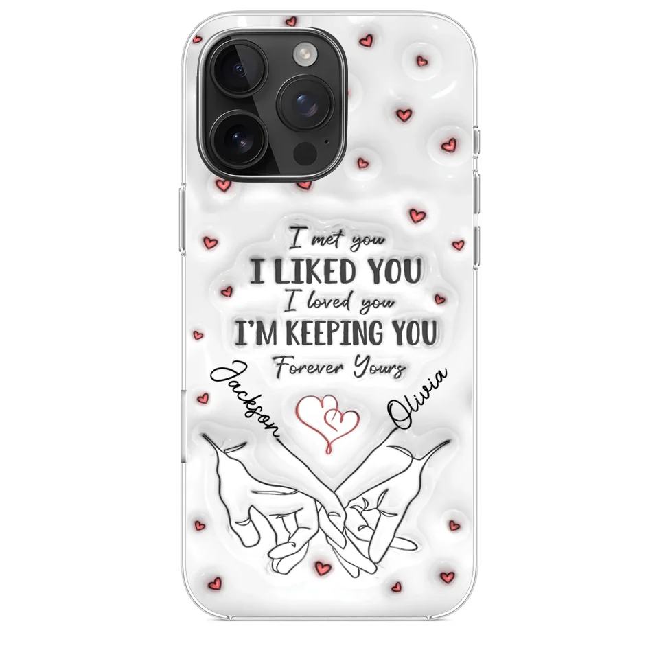 From Our First Kiss Till Our Last Breath - Couple Personalized Custom 3D Inflated Effect Printed Clear Phone Case - Gift For Husband Wife, Anniversary