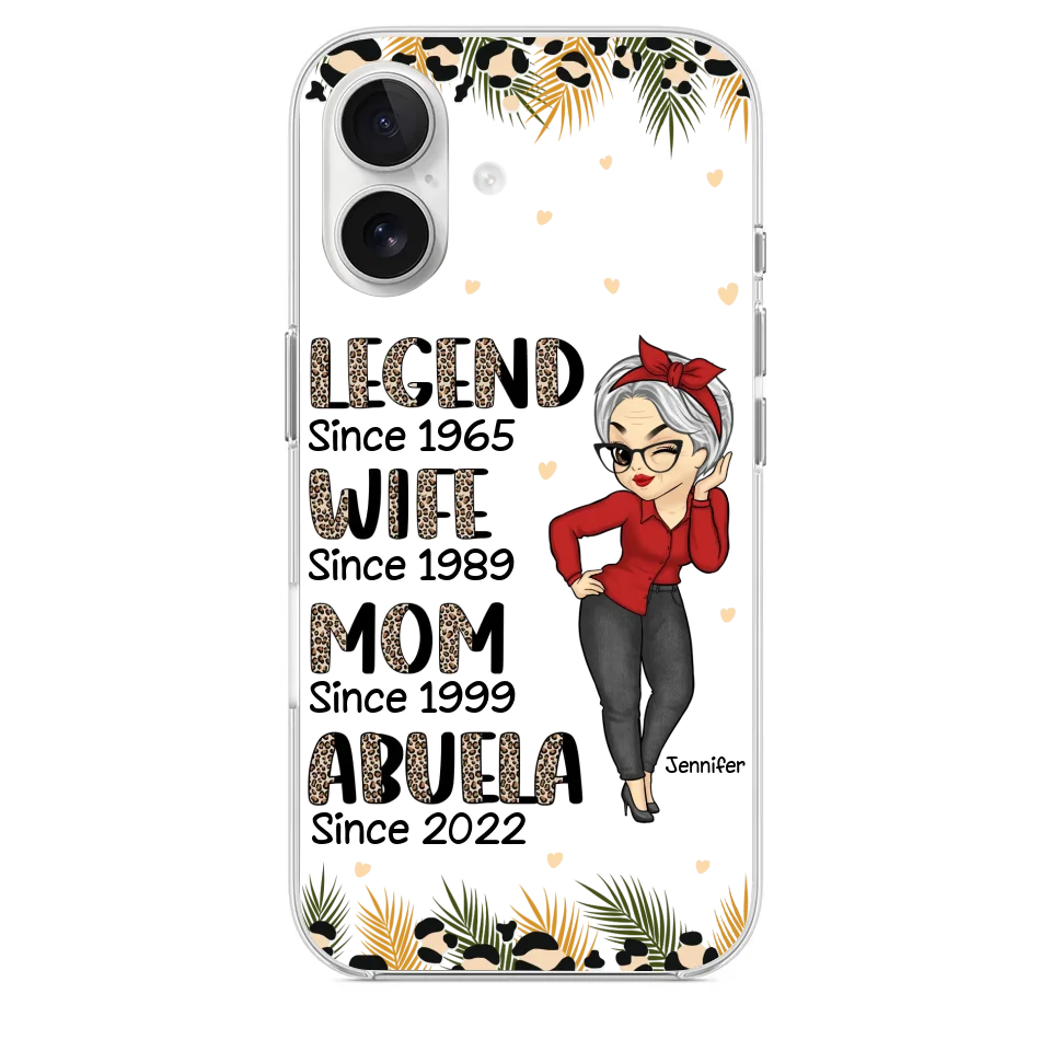 Promoted To Great Grandma - Family Personalized Custom Clear Phone Case - Gift For Mom, Grandma