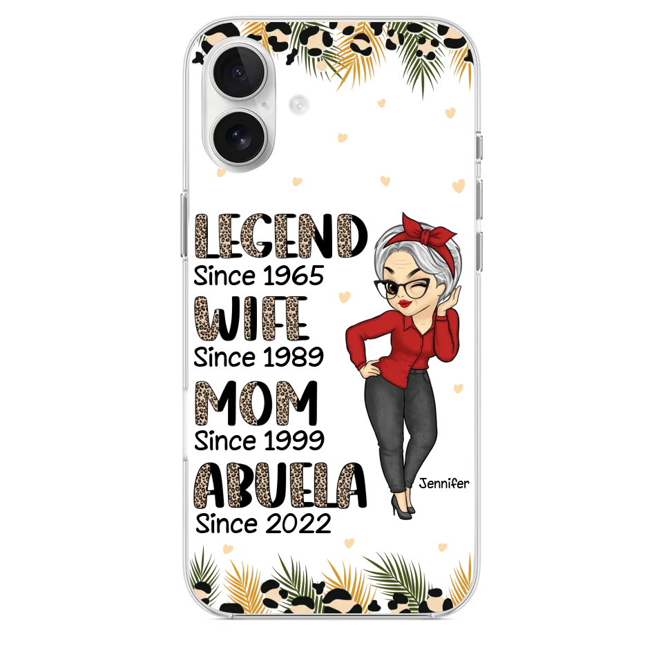 Promoted To Great Grandma - Family Personalized Custom Clear Phone Case - Gift For Mom, Grandma