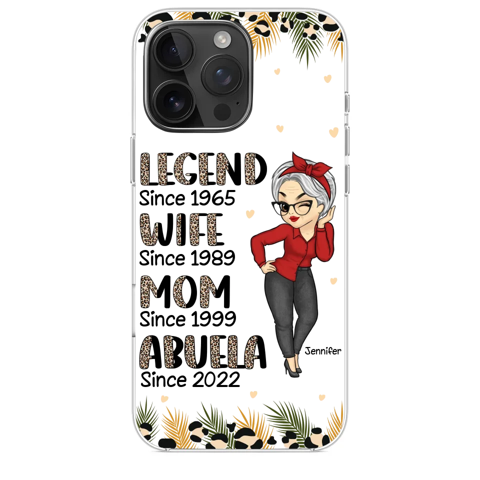 Promoted To Great Grandma - Family Personalized Custom Clear Phone Case - Gift For Mom, Grandma