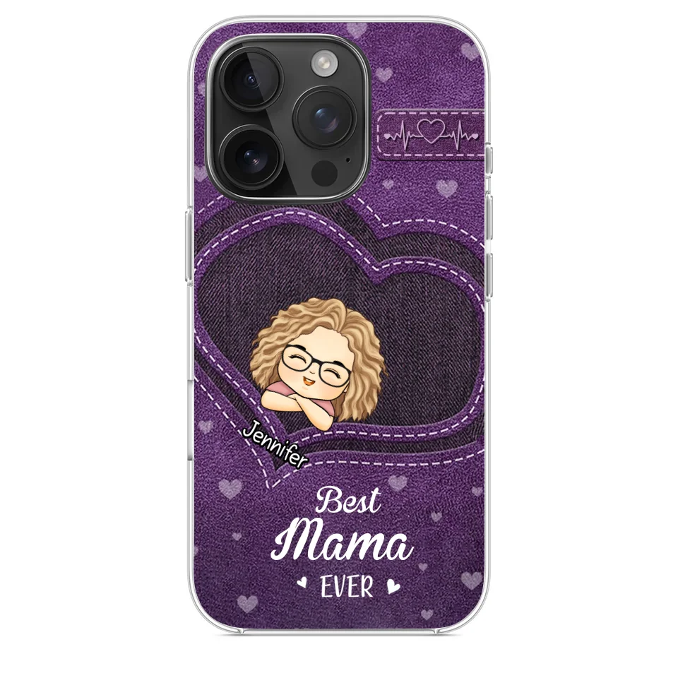 You Are The Most Awesome Mama - Family Personalized Custom Clear Phone Case - Gift For Mom, Grandma