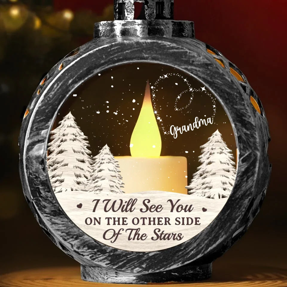 See You On The Other Side Of The Stars - Memorial Personalized Custom Candlelight Lantern Ornament - Sympathy Gift, Christmas Gift For Family Members