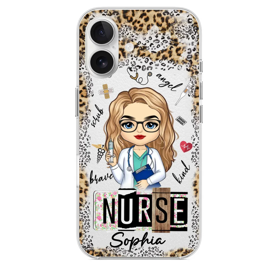 Dedicated Hands, Healing Hearts - Nurse Personalized Custom Clear Phone Case - Appreciation, Thank You Gift, Nurse Life, Doctor Life