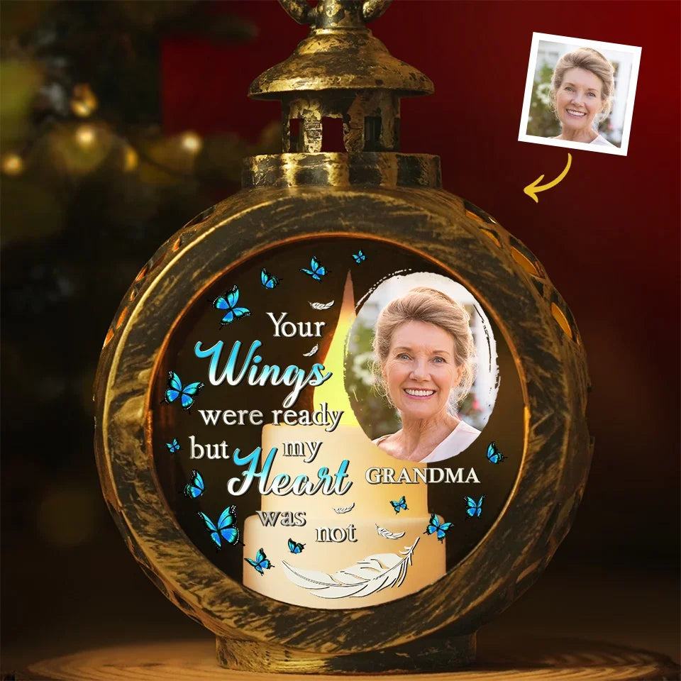Custom Photo The Song Is Ended, But The Melody Lingers On - Memorial Personalized Custom Candlelight Lantern Ornament - Sympathy Gift, Christmas Gift For Family Members