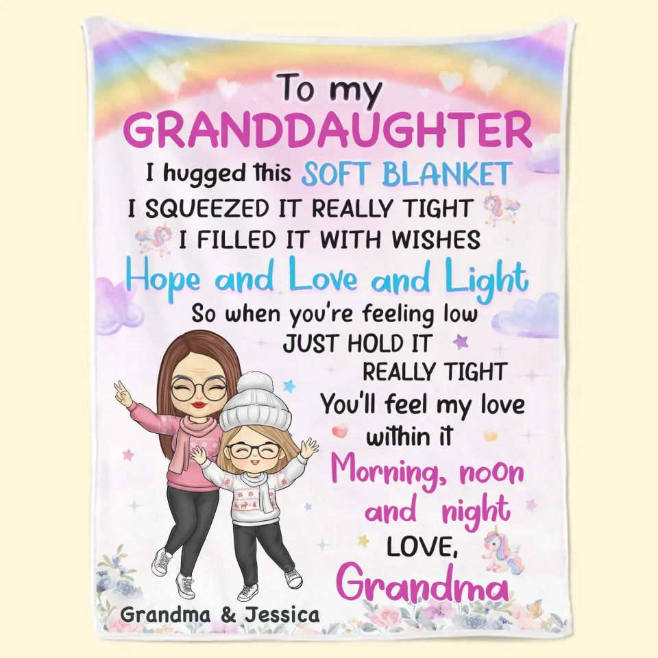 Love Always Wraps You In Warmth - Family Personalized Custom Blanket - Christmas Gift For Grandma, Grandkid