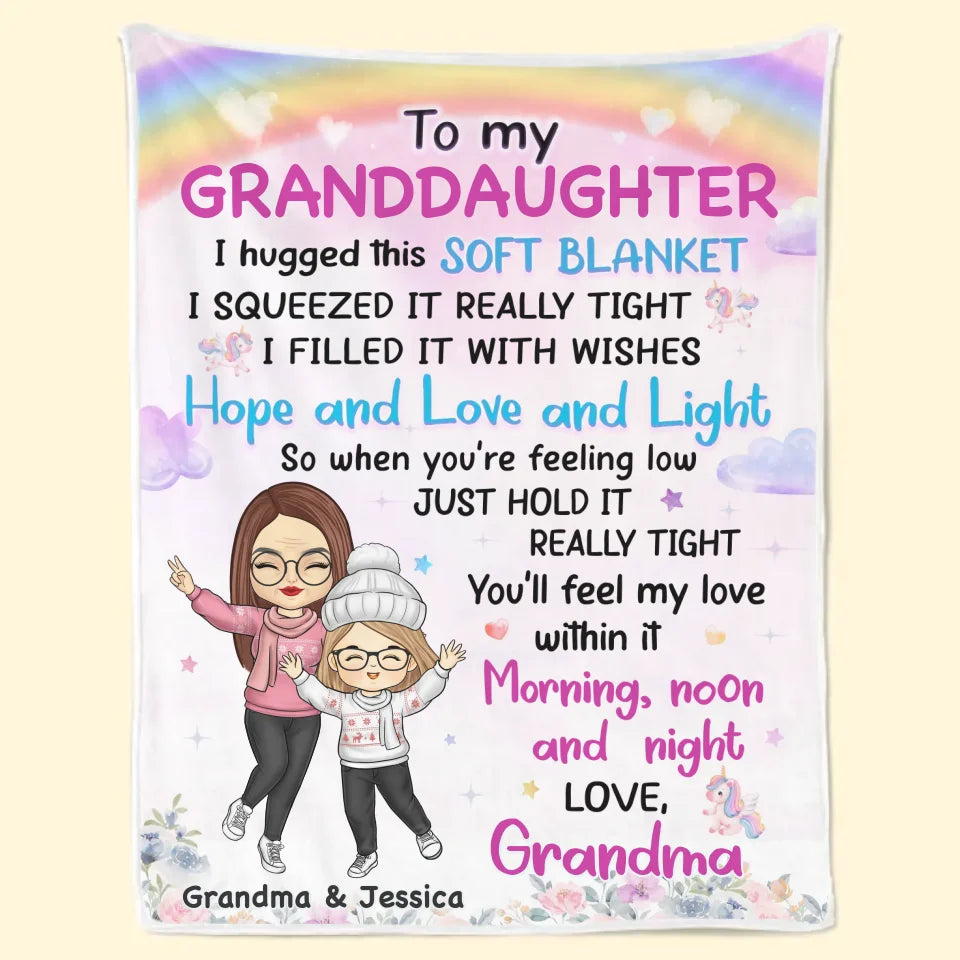 Love Always Wraps You In Warmth - Family Personalized Custom Blanket - Christmas Gift For Grandma, Grandkid
