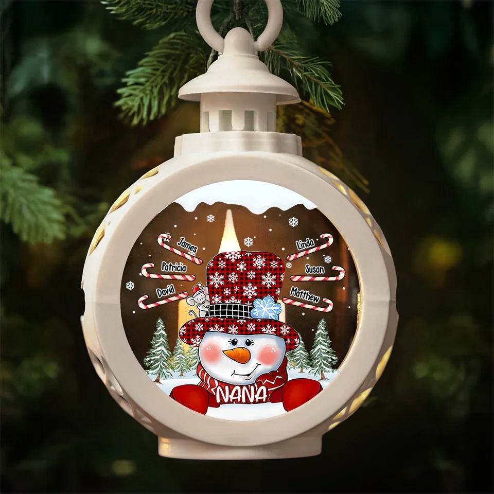 Cherish Every Moment With You - Family Personalized Custom Candlelight Lantern Ornament - Christmas Gift For Mom, Grandma