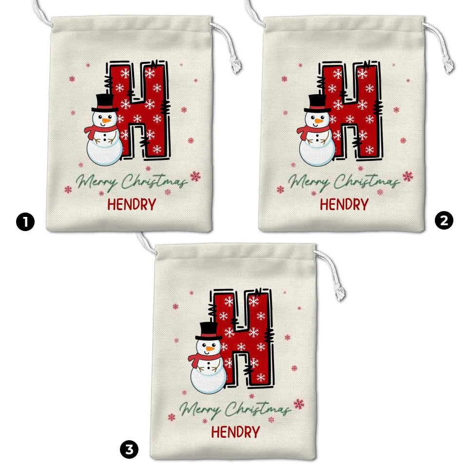 Merry Christmas - Personalized Custom Christmas Favor Bag - Christmas Gift For Family Members