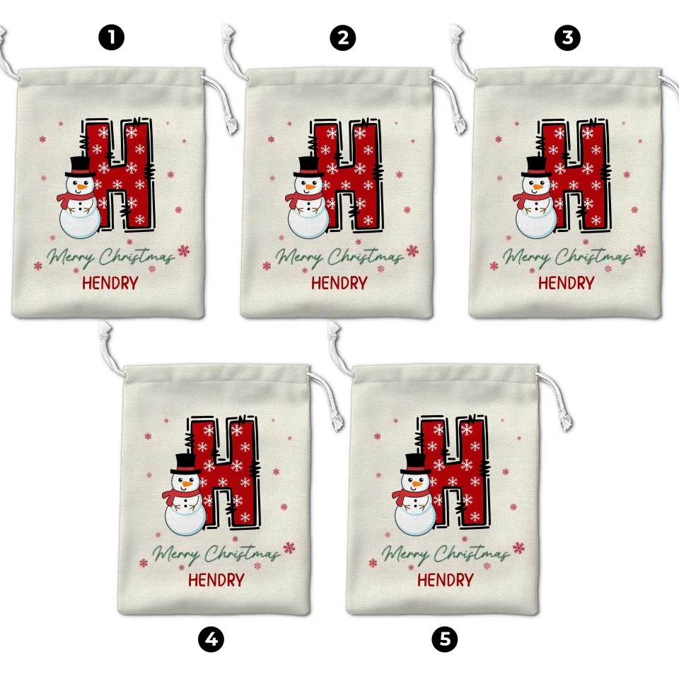 Merry Christmas - Personalized Custom Christmas Favor Bag - Christmas Gift For Family Members