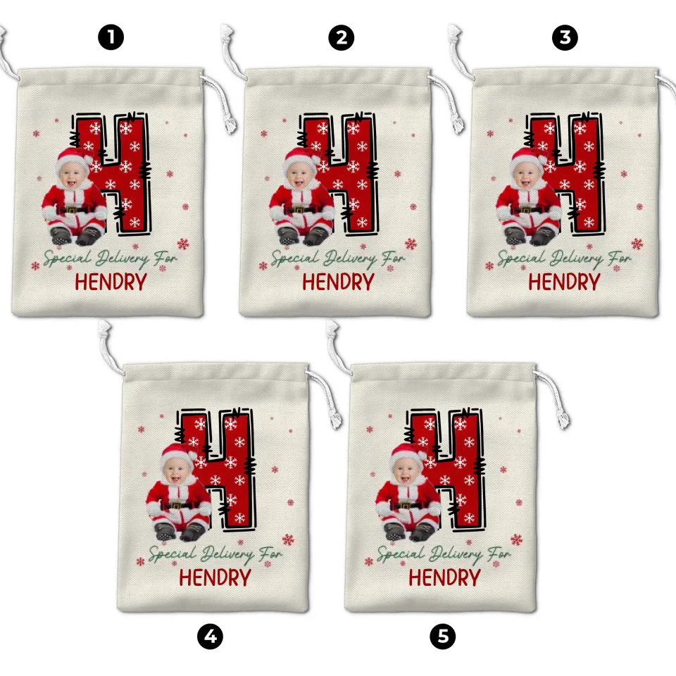 Custom Photo A Little Miracle Has Arrived - Personalized Custom Christmas Favor Bag - Christmas Gift For Kid
