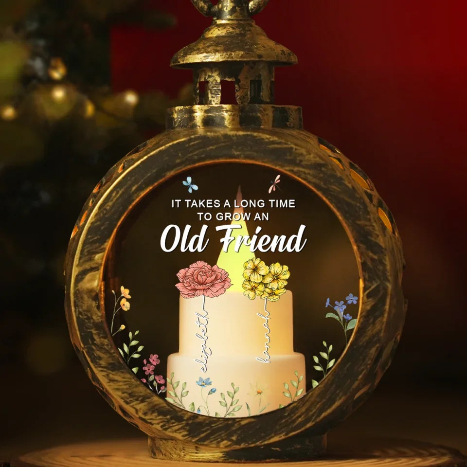 Our Friendship Will Last Forever - Bestie Candlelight Lantern Ornament - Christmas Gift For Best Friends, BFF, Sisters