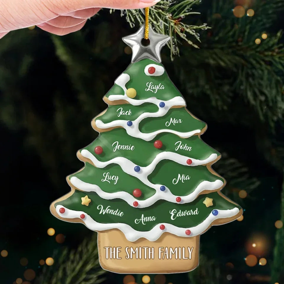 Just Like A Christmas Tree, Family Shines Brightest When We’re Together - Family Personalized Custom Ornament - Acrylic Custom Shaped - Christmas Gift For Family Members