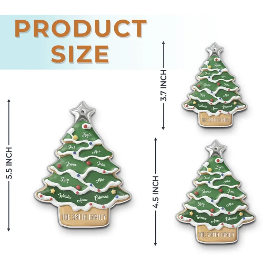 Just Like A Christmas Tree, Family Shines Brightest When We’re Together - Family Personalized Custom Ornament - Acrylic Custom Shaped - Christmas Gift For Family Members