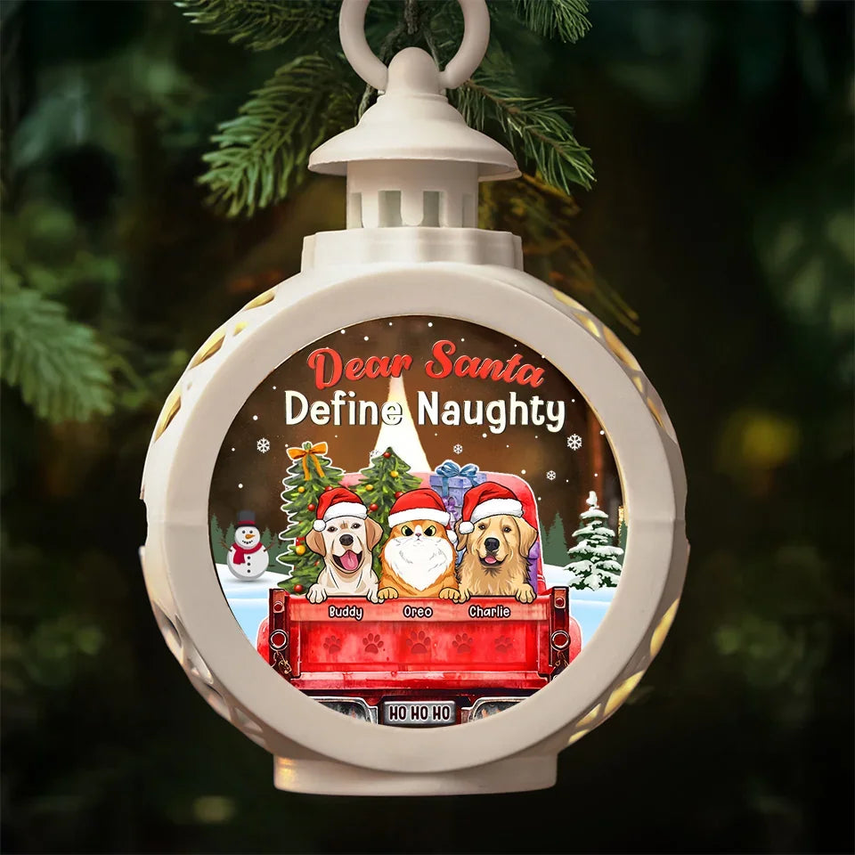Naughty Pets Make The Best Holiday Stories - Dog & Cat Personalized Custom Candlelight Lantern Ornament - Christmas Gift For Pet Owners, Pet Lovers