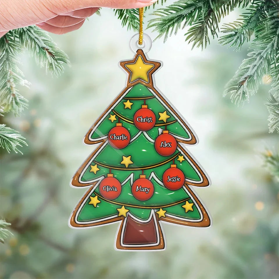 Family Shines Brightest When We Are Together - Family Personalized Custom 3D Inflated Effect Printed Ornament - Acrylic Custom Shaped - Christmas Gift For Family Members