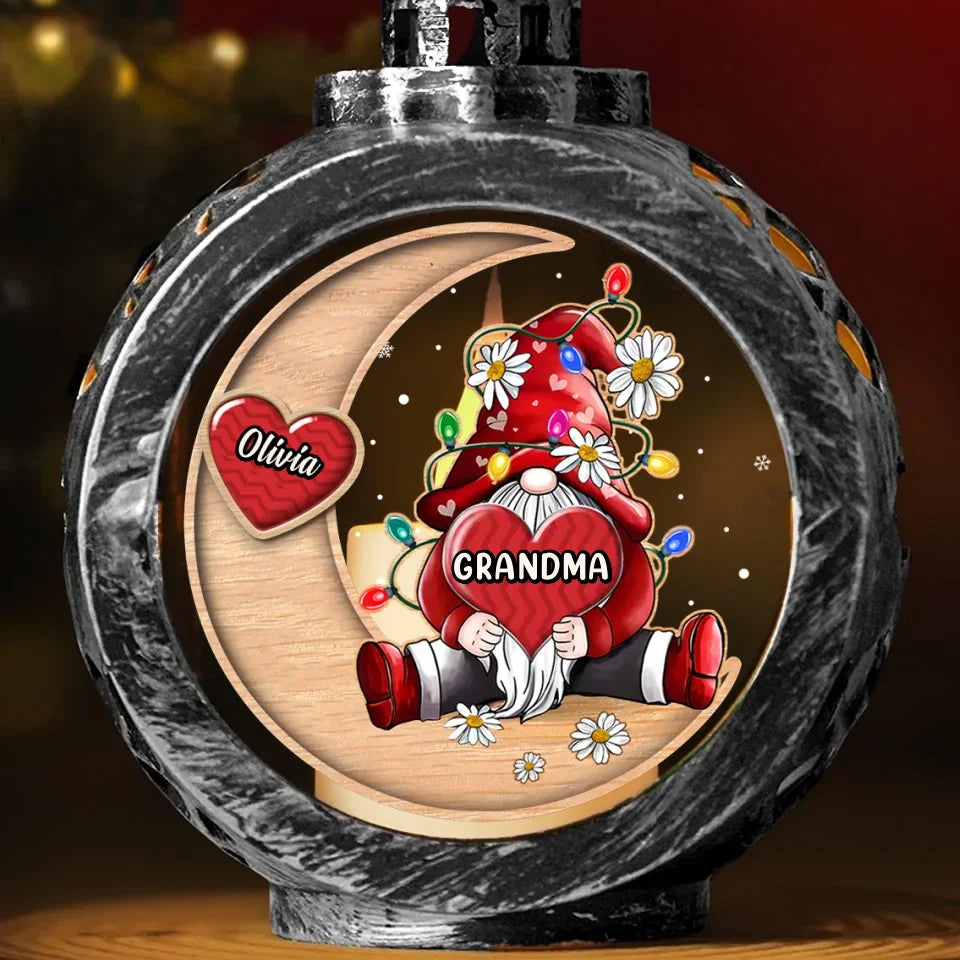 In My Heart, My Grandkids Hold A Special Spot That Never Fades - Family Personalized Custom Candlelight Lantern Ornament - Christmas Gift For Mom, Grandma