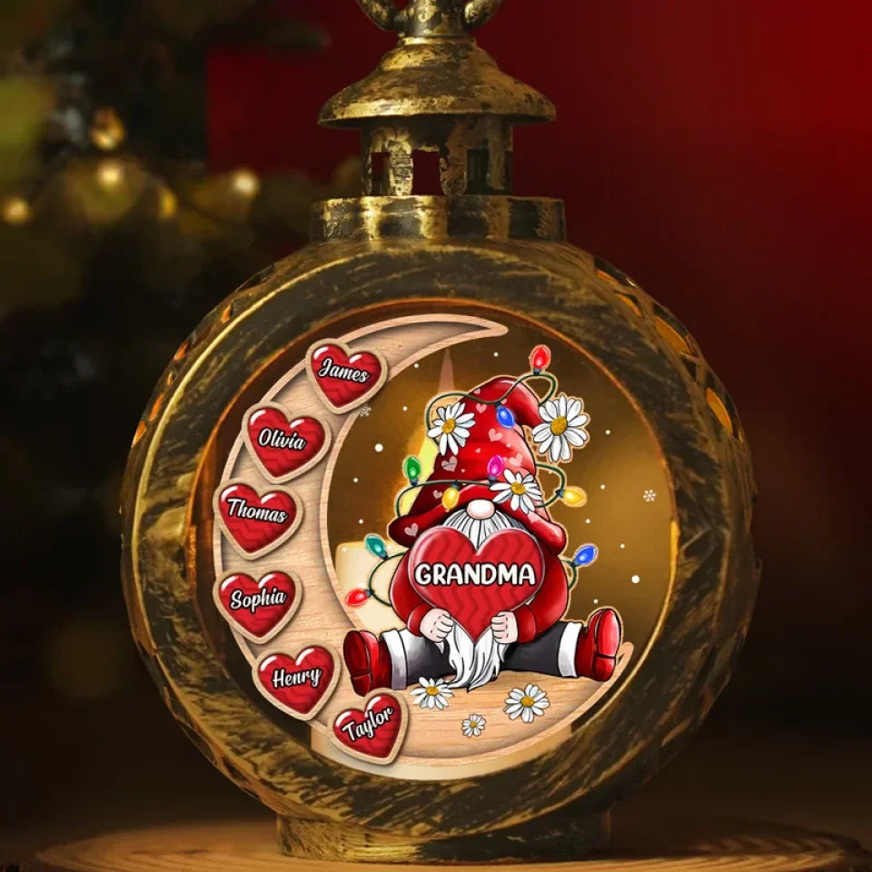 In My Heart, My Grandkids Hold A Special Spot That Never Fades - Family Personalized Custom Candlelight Lantern Ornament - Christmas Gift For Mom, Grandma