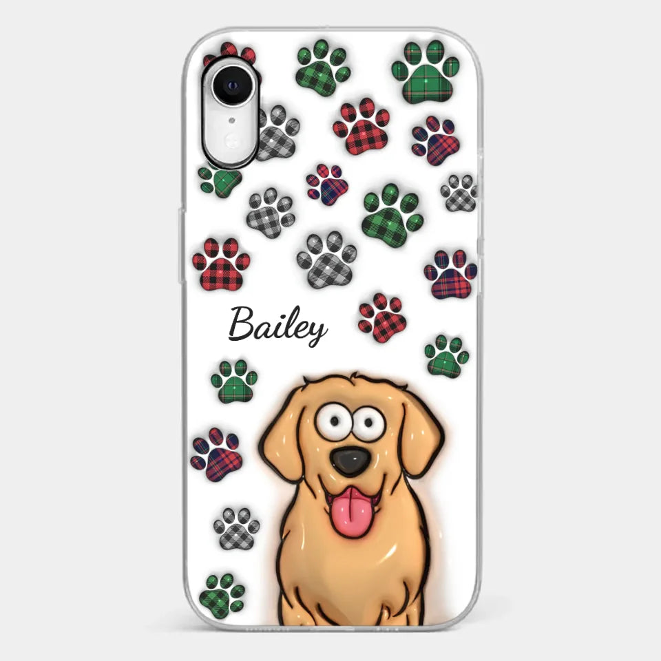 My Prints Follow Every Places You Go - Dog & Cat Personalized Custom 3D Inflated Effect Printed Clear Phone Case - Gift For Pet Owners, Pet Lovers