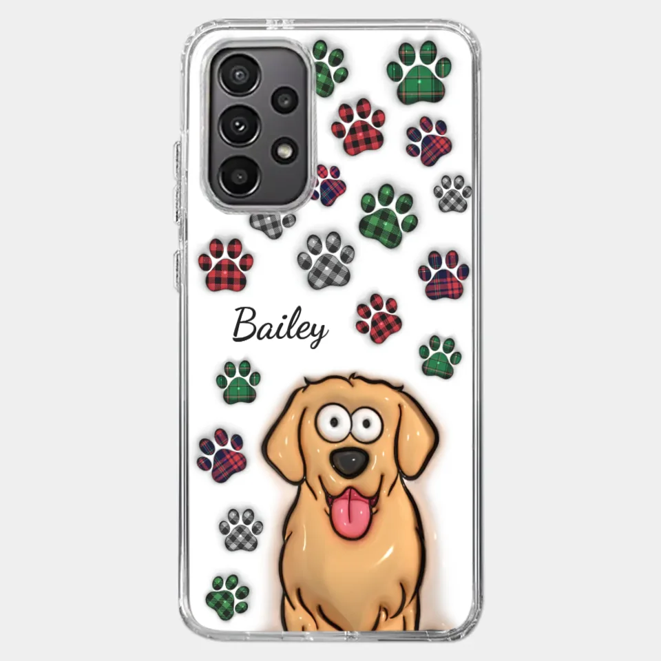 My Prints Follow Every Places You Go - Dog & Cat Personalized Custom 3D Inflated Effect Printed Clear Phone Case - Gift For Pet Owners, Pet Lovers
