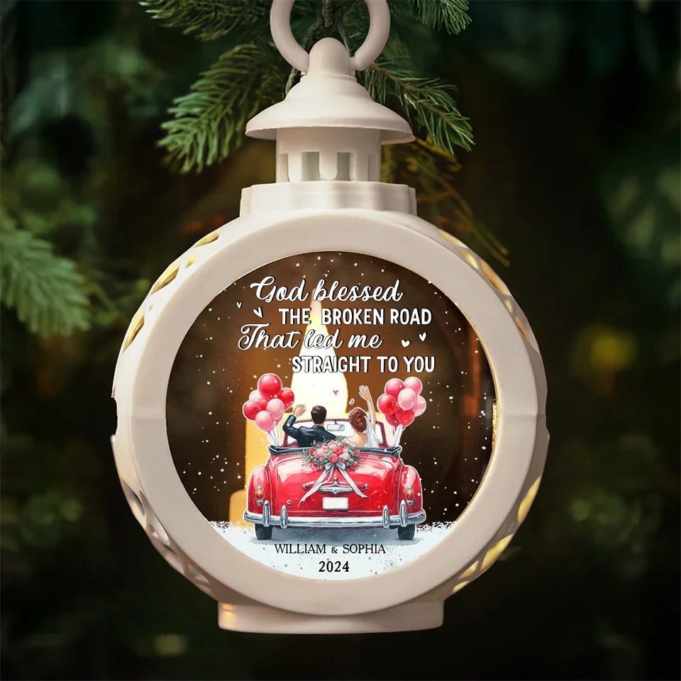 Love Is The Light That Guides Our Way - Couple Personalized Custom Candlelight Lantern Ornament - Christmas Gift For Husband Wife, Anniversary, First Christmas