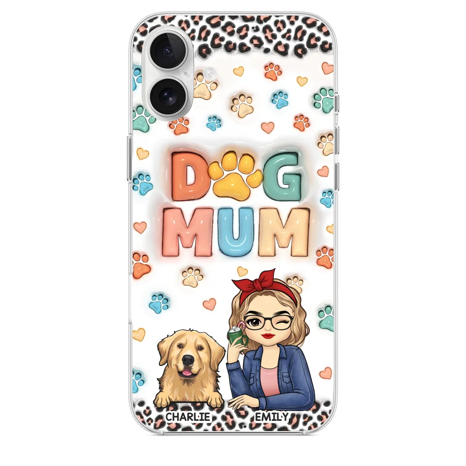 Furry Friends By My Side - Dog & Cat Personalized Custom 3D Inflated Effect Printed Clear Phone Case - Christmas Gift For Pet Owners, Pet Lovers