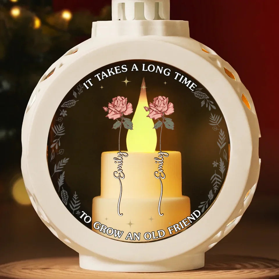 Good Friends Are Flowers That Never Fade - Bestie Candlelight Lantern Ornament - Christmas Gift For Best Friends, BFF, Sisters