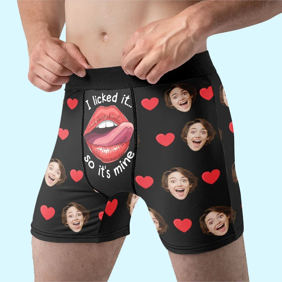 Custom Photo Your Smile Makes My Day Brighter - Couple Personalized Custom Boxer Briefs, Men's Boxers - Gift For Husband Wife, Anniversary