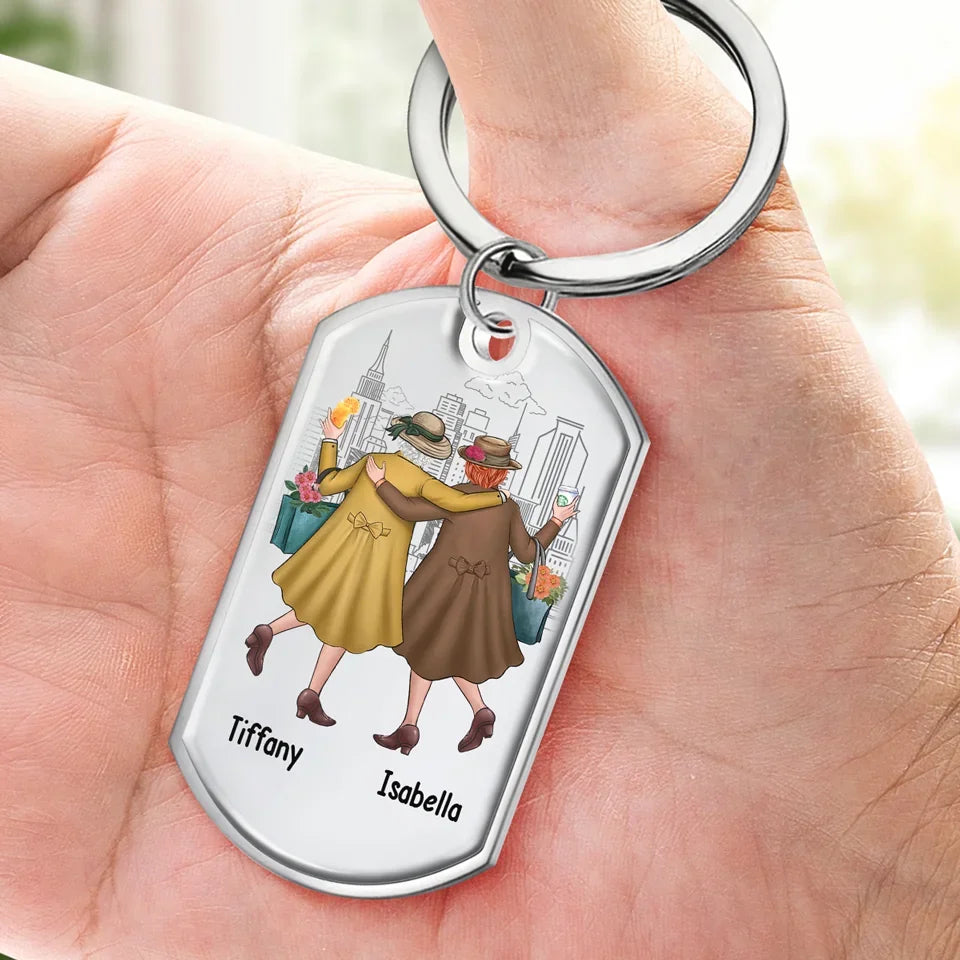 I Hope We're Friends Until We Die - Bestie Personalized Custom Keychain - Gift For Best Friends, BFF, Sisters