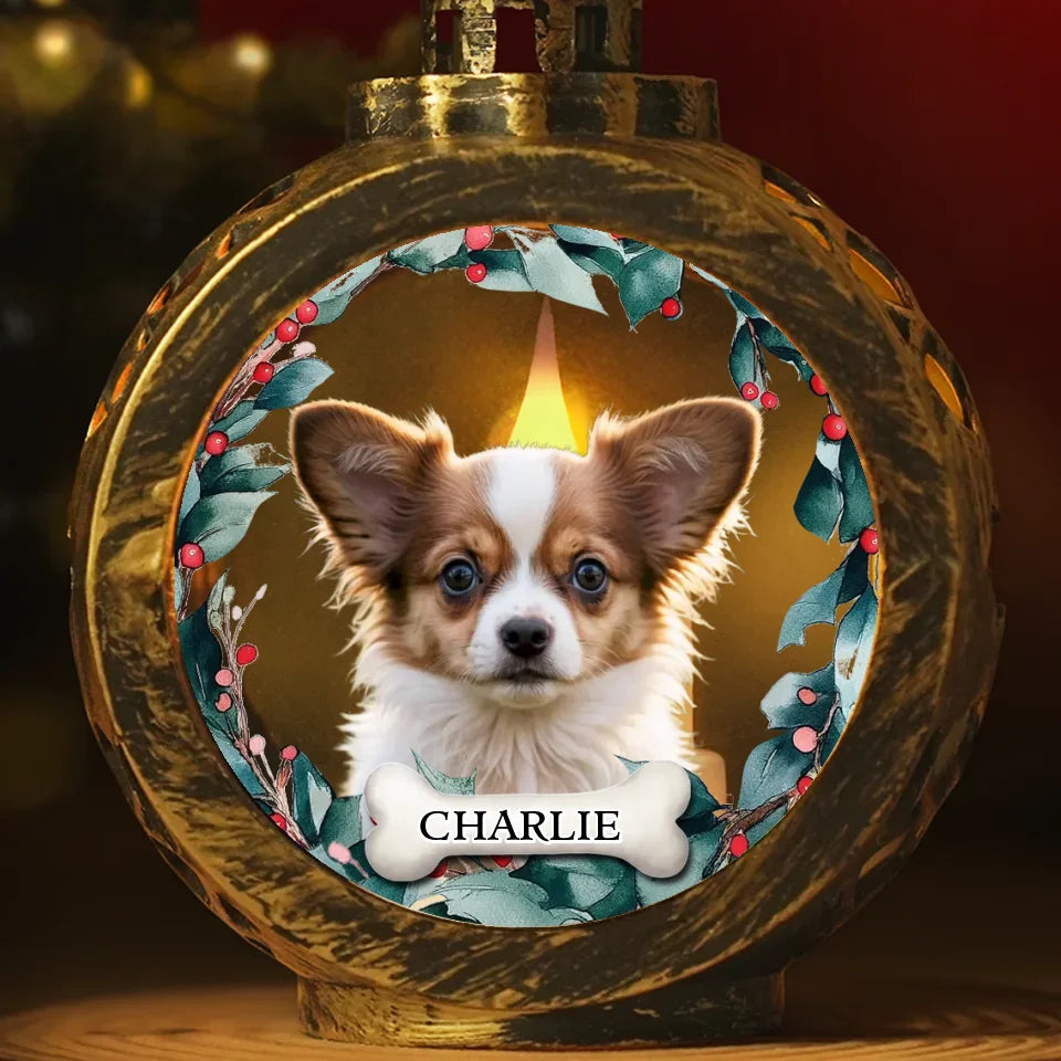 Custom Photo My Pet Is The True Spirit Of Christmas - Dog & Cat Personalized Custom Candlelight Lantern Ornament - Christmas Gift For Pet Owners, Pet Lovers