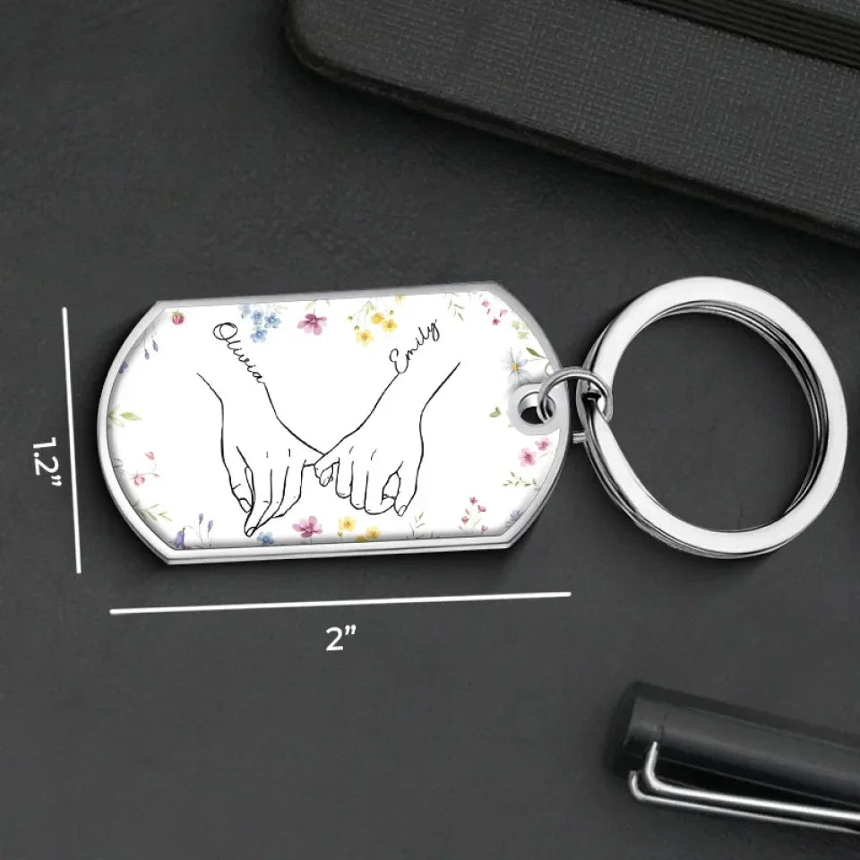 Bestie Vibes Only - Bestie Personalized Custom Keychain - Gift For Best Friends, BFF, Sisters