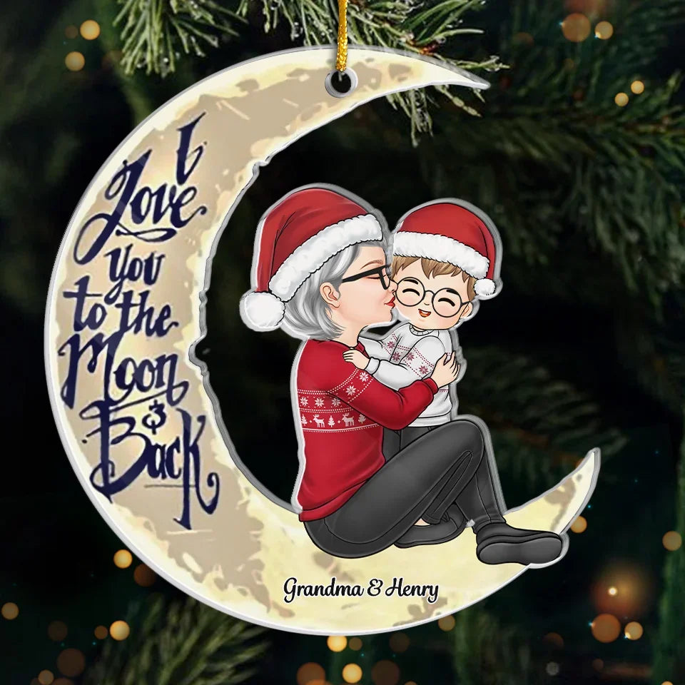 Grandma’s Hugs Come With No Expiry Date - Family Personalized Custom Ornament - Acrylic Custom Shaped - Christmas Gift For Grandma, Grandchild