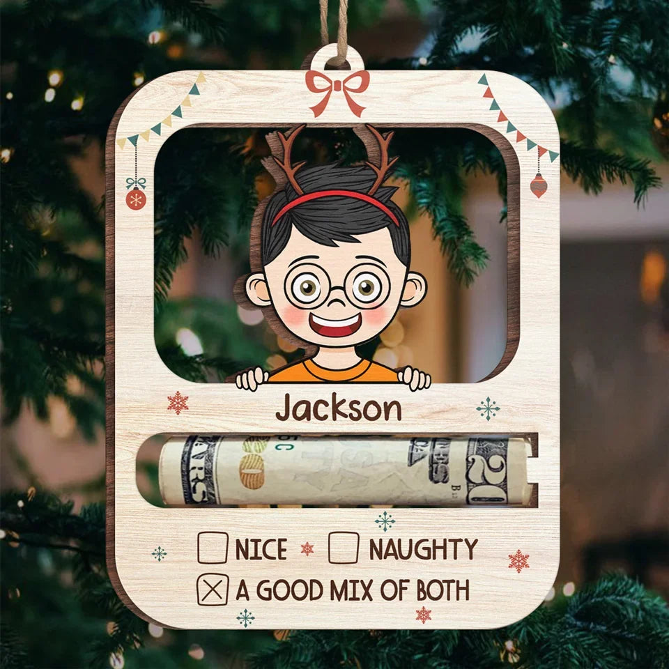 A Family Is A Team Of Love - Family Personalized Custom Ornament, Money Holder - Wood Custom Shaped - Christmas Gift For Family Members