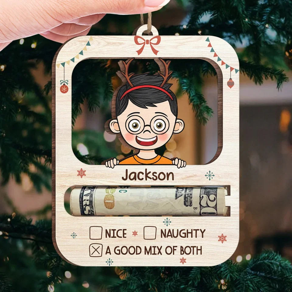 A Family Is A Team Of Love - Family Personalized Custom Ornament, Money Holder - Wood Custom Shaped - Christmas Gift For Family Members